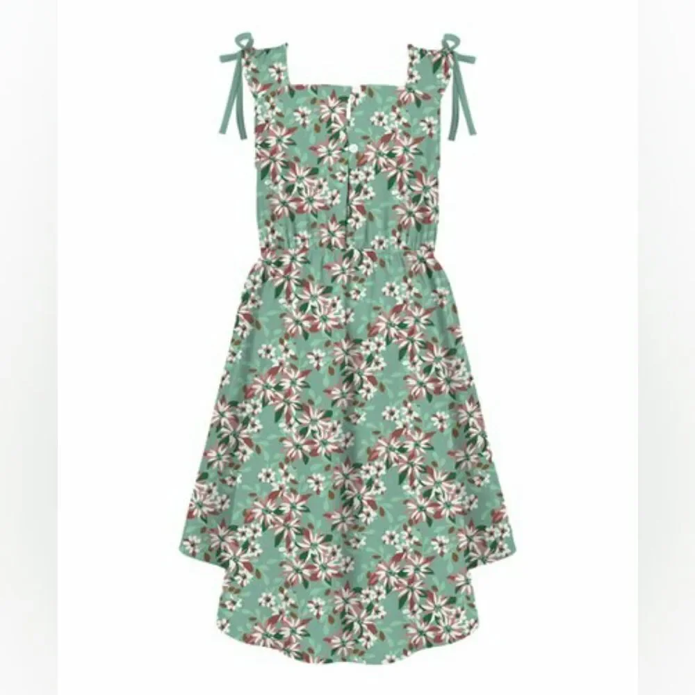 Trend Blossoms  Sleeveless Hi-Low Midi Dress Kids sz 10